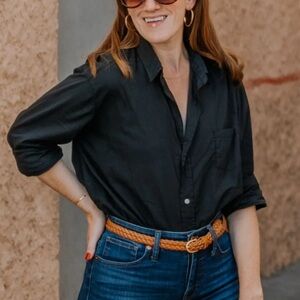 Frank & Eileen Charcoal Striped Shirt XL NWOT